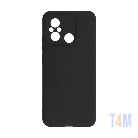 Funda de Silicona con Marco de Cámara para Xiaomi Redmi 12c Negro